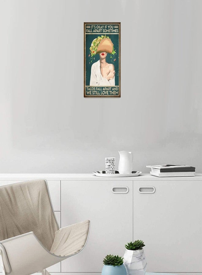 Cusde Sign It's Okay If You Fall Apart Metal Tin Sign Mental Health Wall Art Mexican Dish Vintage Gifts Funny Retro Home Decorations for Home Cafe Coffee Bar 8x12 Inch - Image 5